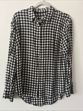a new day Black & White Gingham Button-Down Shirt